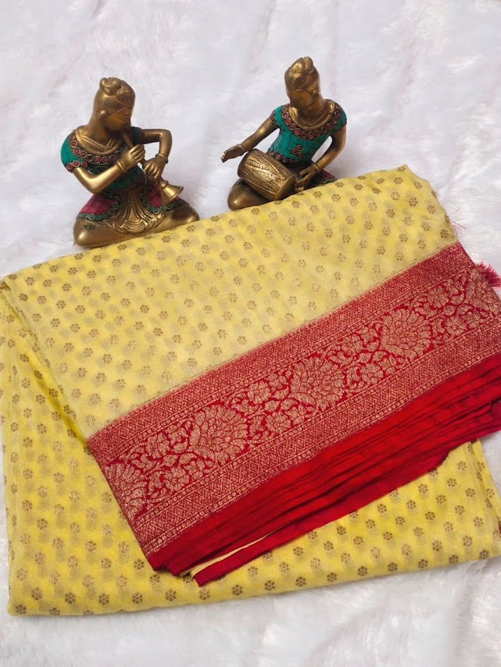 Semi Banarasi Silk Saree