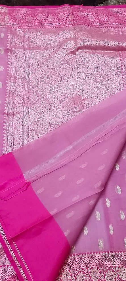 Pastel Pink Jamdani Saree