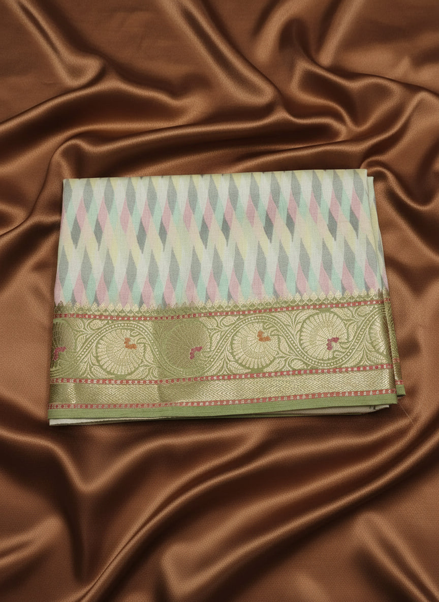 Pune Silk Digital Print Banarasi Saree