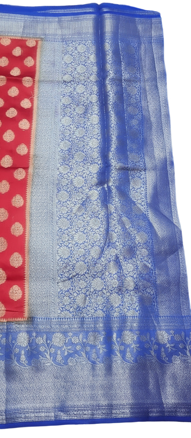 Royal Red Pure Chiniya Silk Saree