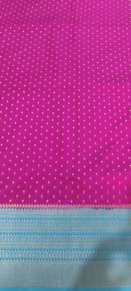 Semi Banarasi Pink Saree