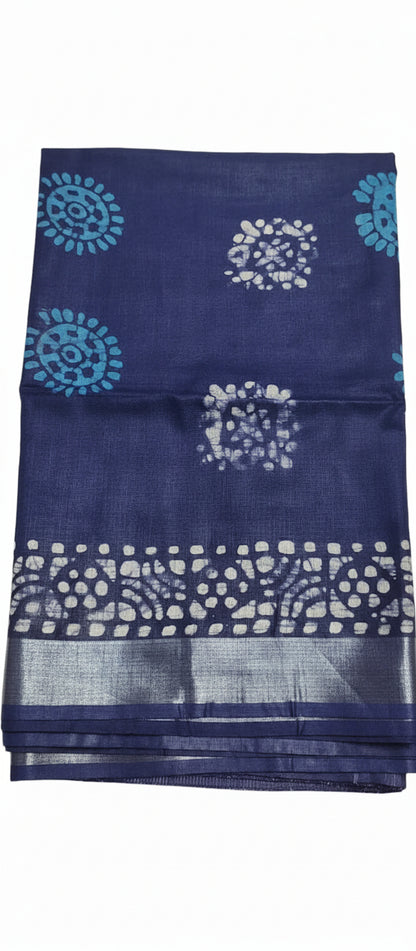 Indigo Linen Saree