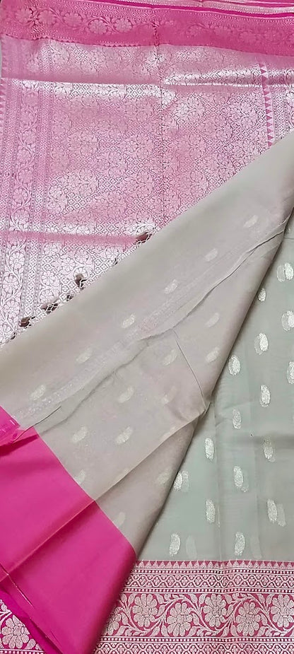 Jamdani Cream White Saree