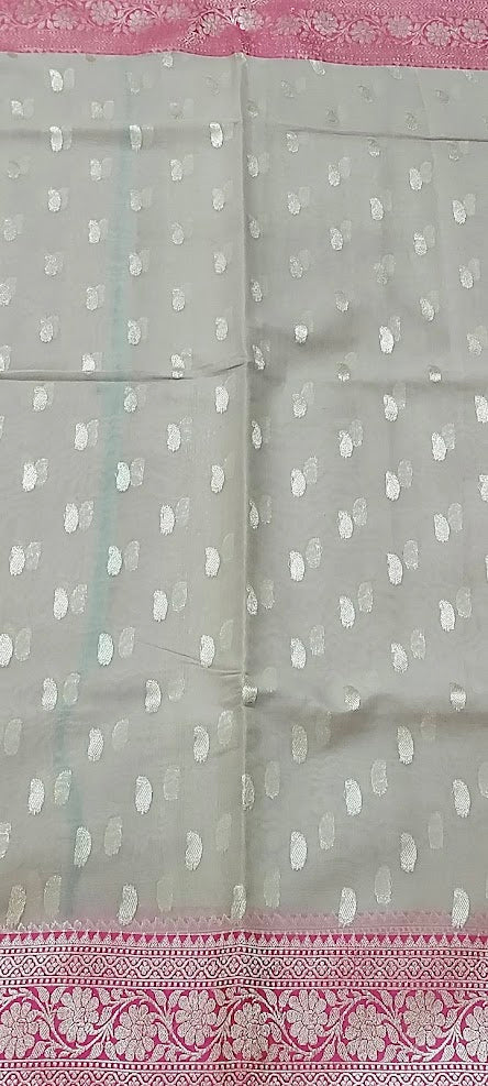 Jamdani Cream White Saree