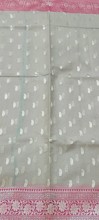 Jamdani Cream White Saree