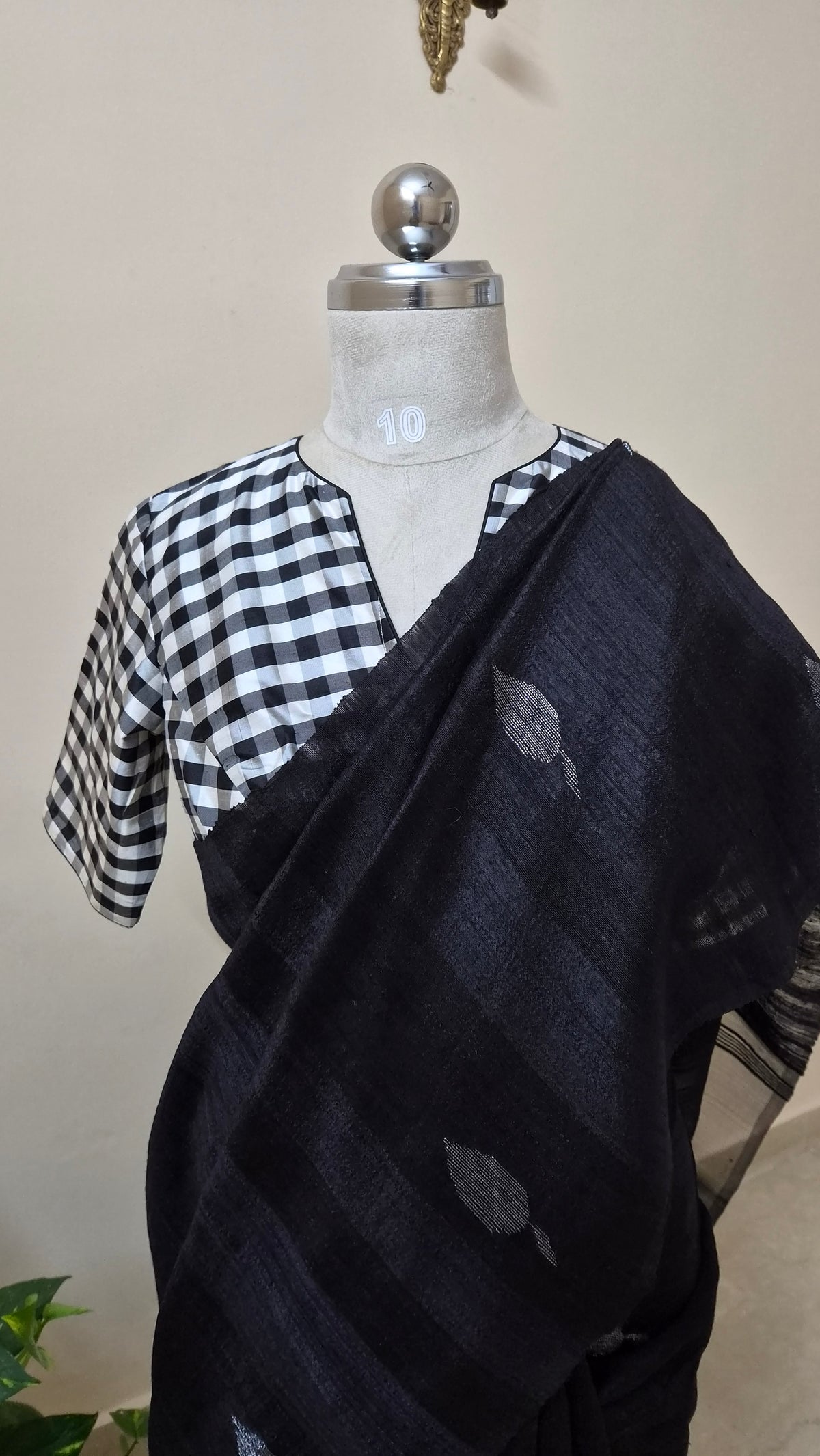 Black Matka Silk Saree
