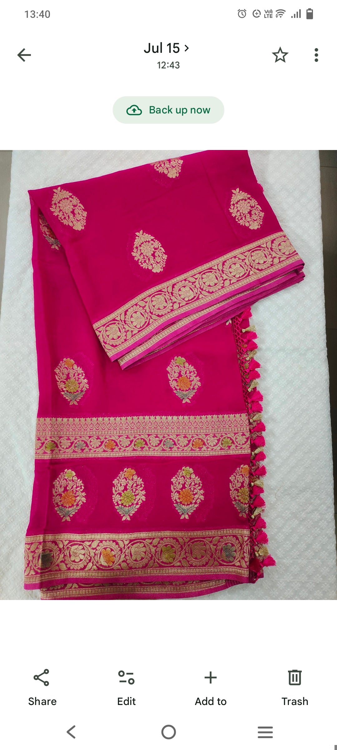Rani Pink Banarasi Georgette Saree